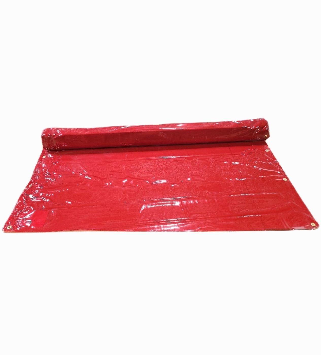 640025 14 MIL ORANGE PRE-GROMMETED TRANSPARENT WELDING CURTAIN ROLL