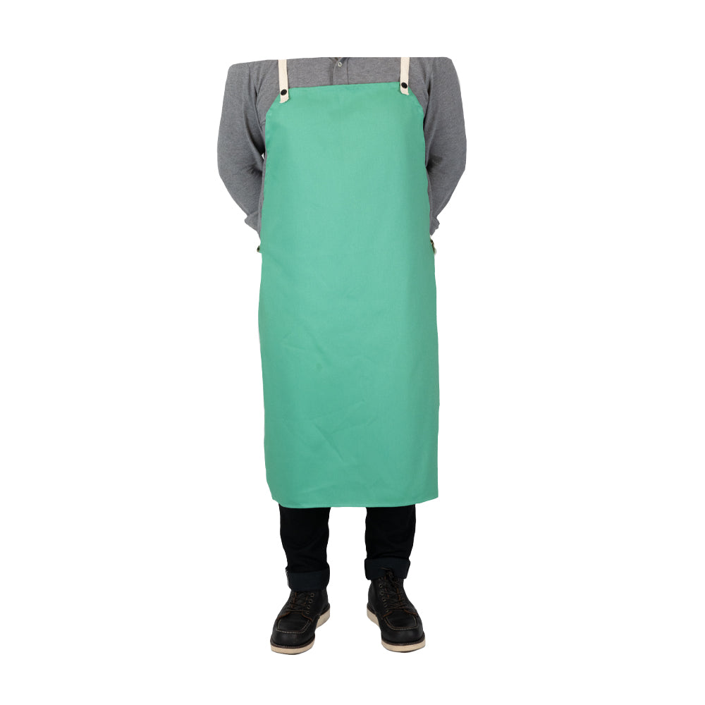 5570 PREMIUM LIGHTWEIGHT FR COTTON 24"X36" GREEN BIB APRON